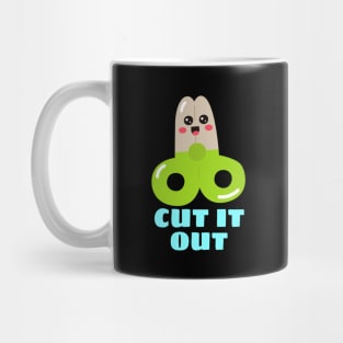 Cut It Out - Cute Scissor Pun Mug